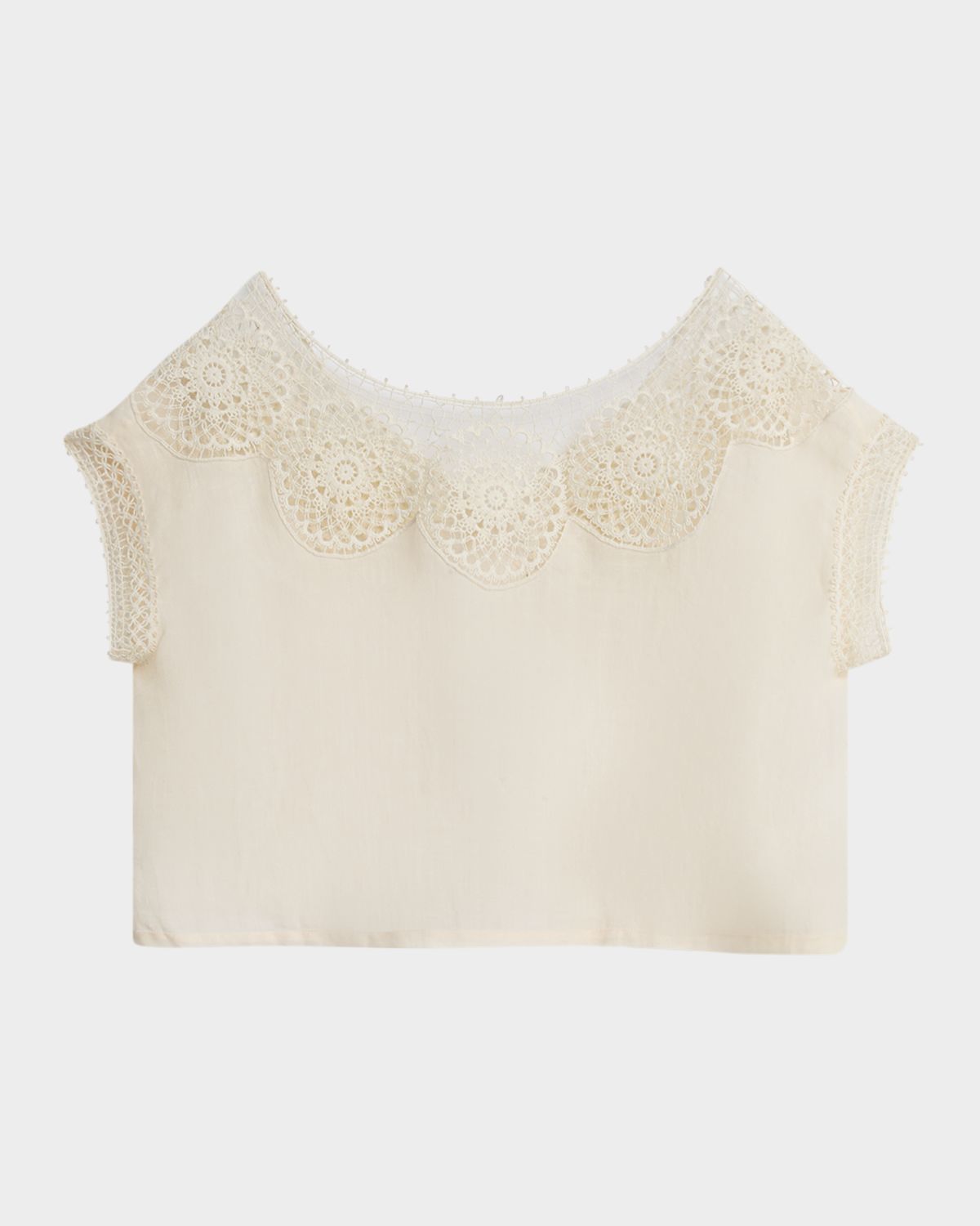 Nili Lotan Caila Embroidered Ramie Top | Thumbnail 6
