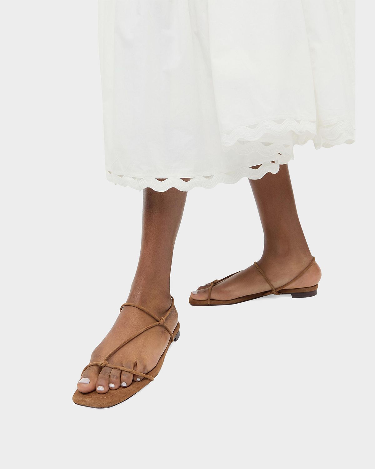 Loeffler Randall Eleanor Strappy Suede Sandals