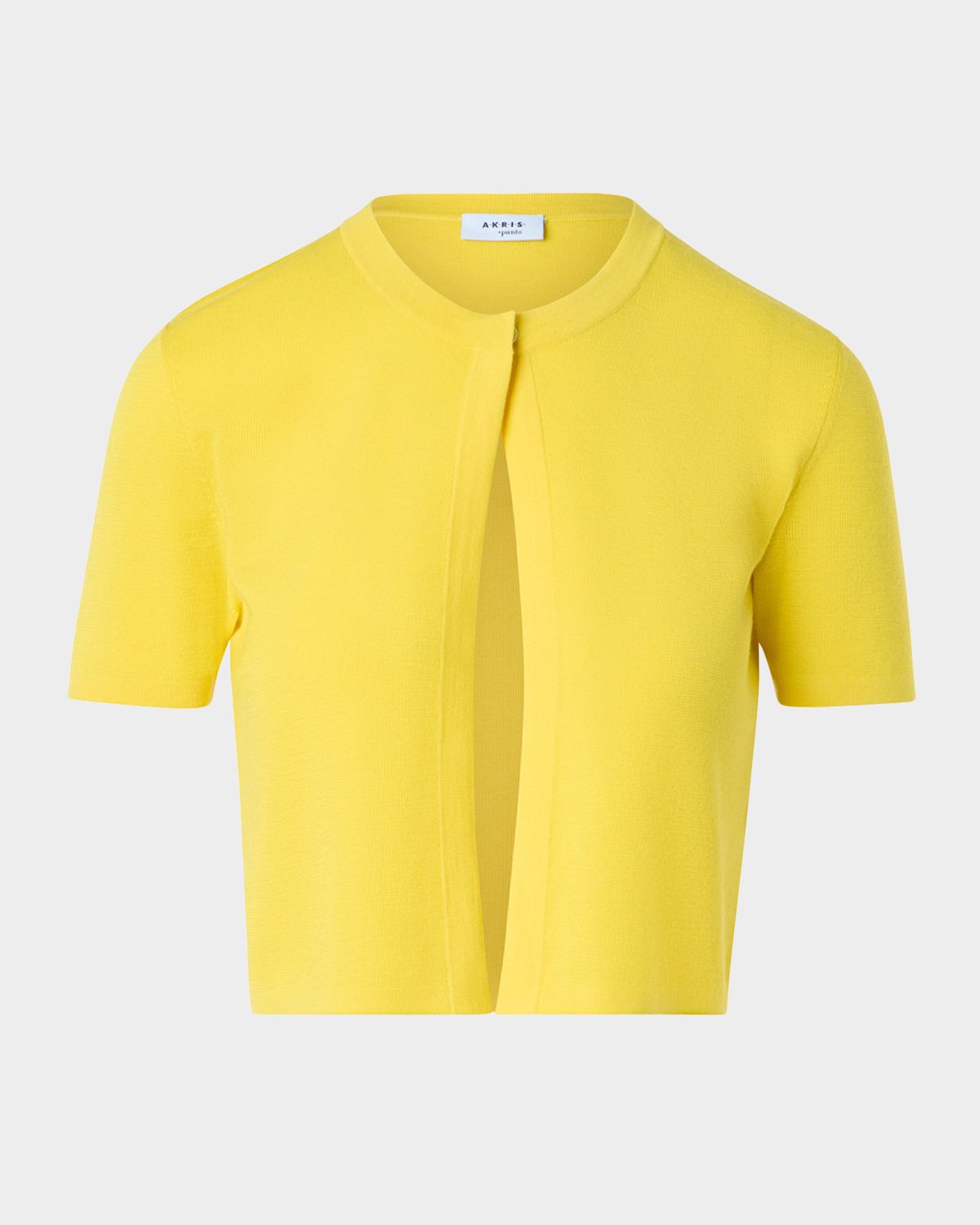 Akris punto Cropped Wool Knit Cardigan