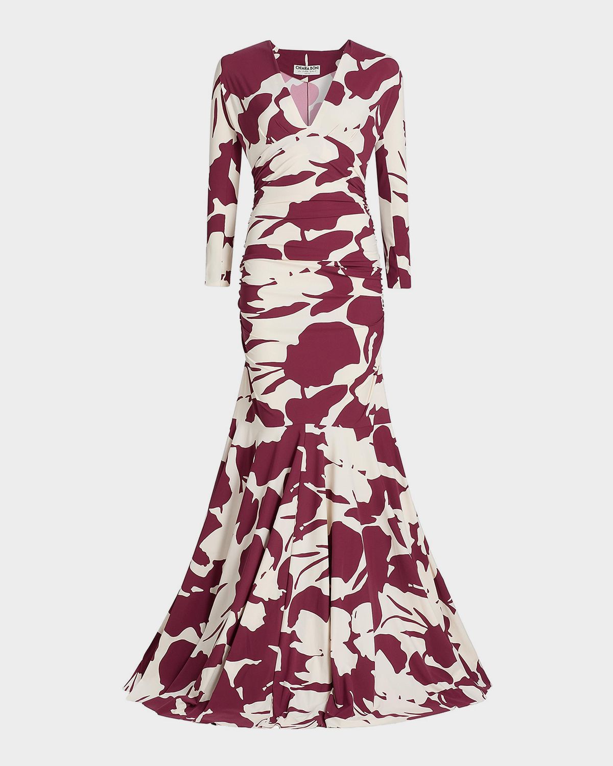 Chiara Boni La Petite Robe Riensen Floral-Print Mermaid Gown