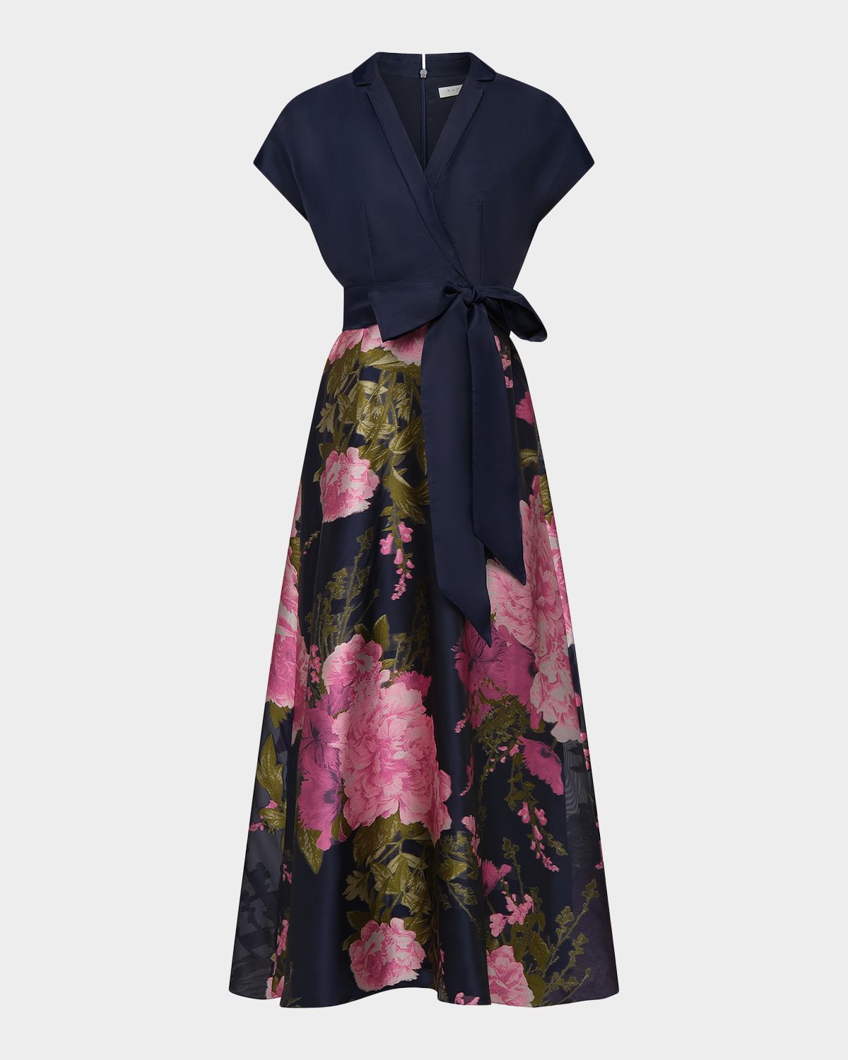 Kay Unger New York Samira Metallic Floral Gown