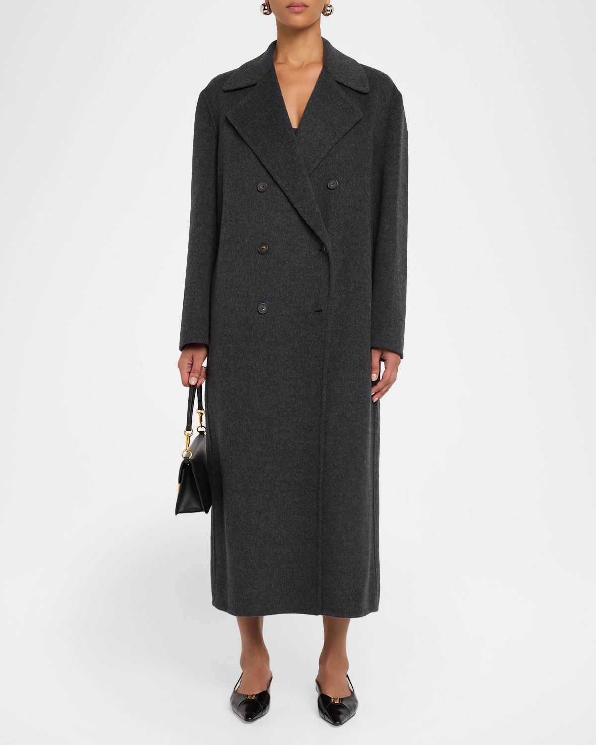 Vince Cashmere-Blend Double-Breasted Coat