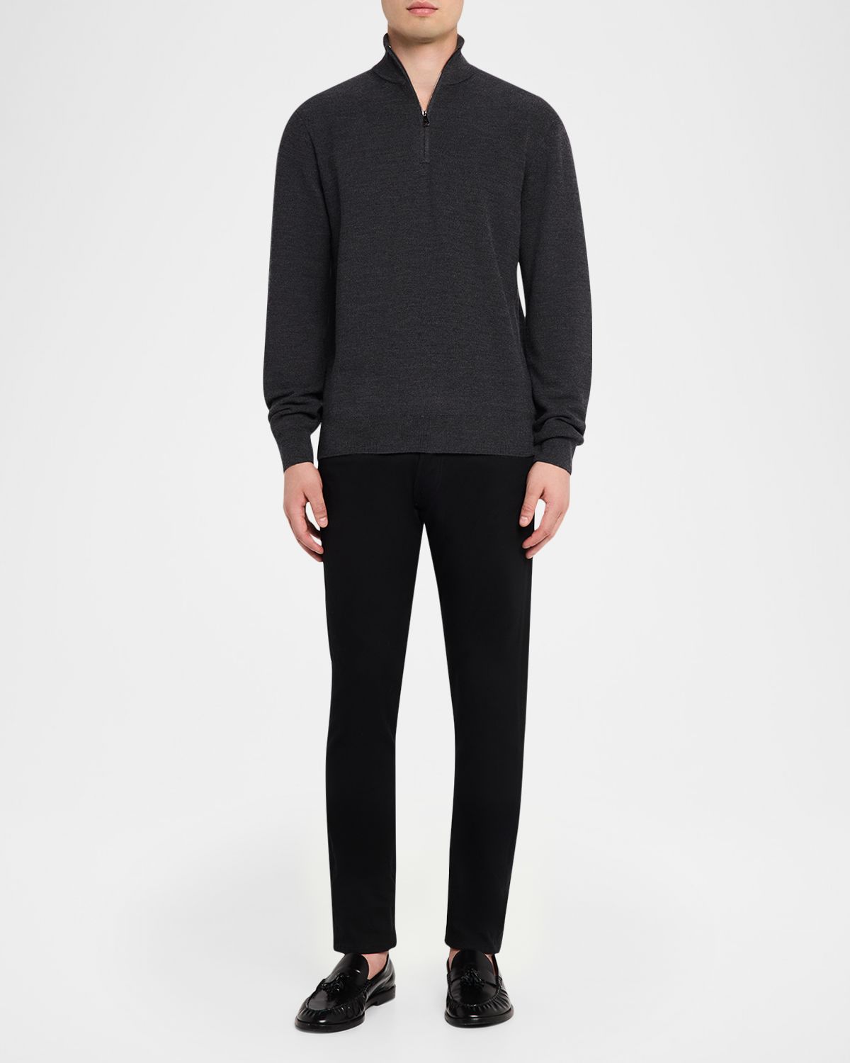 Ralph Lauren Purple Label Men 's Wool Knit Half-Zip Sweater