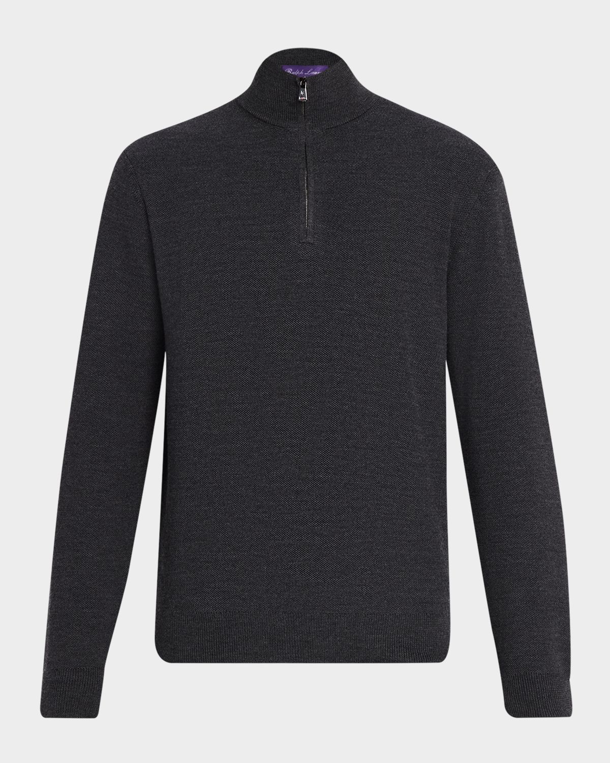 Ralph Lauren Purple Label Men 's Wool Knit Half-Zip Sweater
