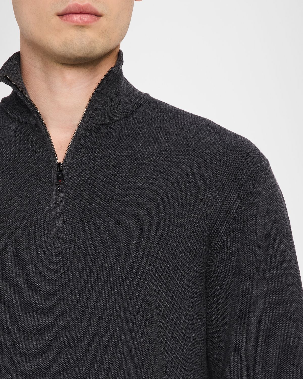 Ralph Lauren Purple Label Men 's Wool Knit Half-Zip Sweater | Thumbnail 5