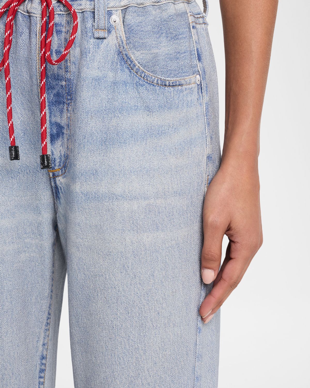 Rag & Bone rb Miramar Terry Drawstring Wide-Leg Jeans | Thumbnail 5