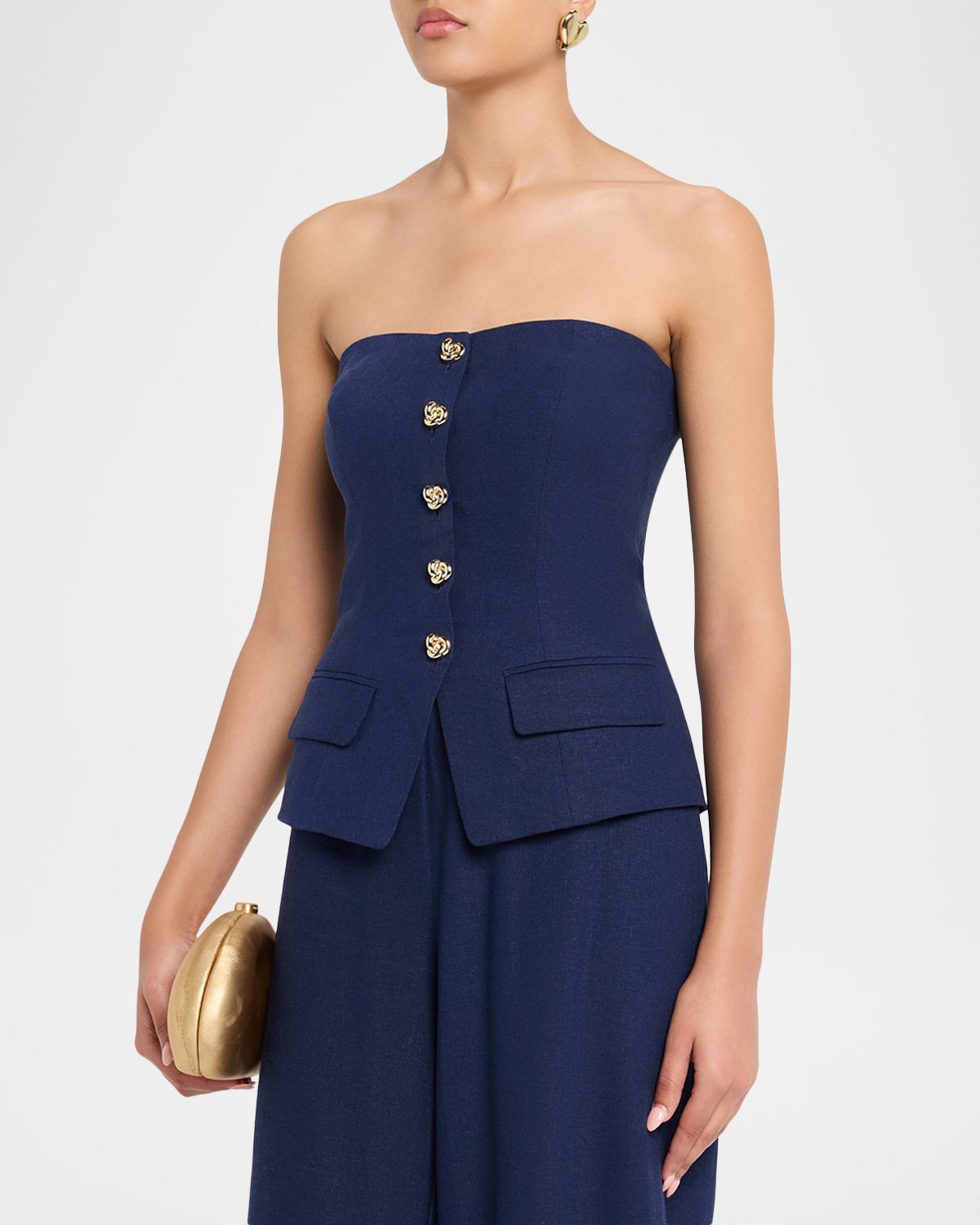 Generation Love Quinn Linen Bustier | Thumbnail 4 Generation Love Quinn Linen Bustier | Thumbnail 4