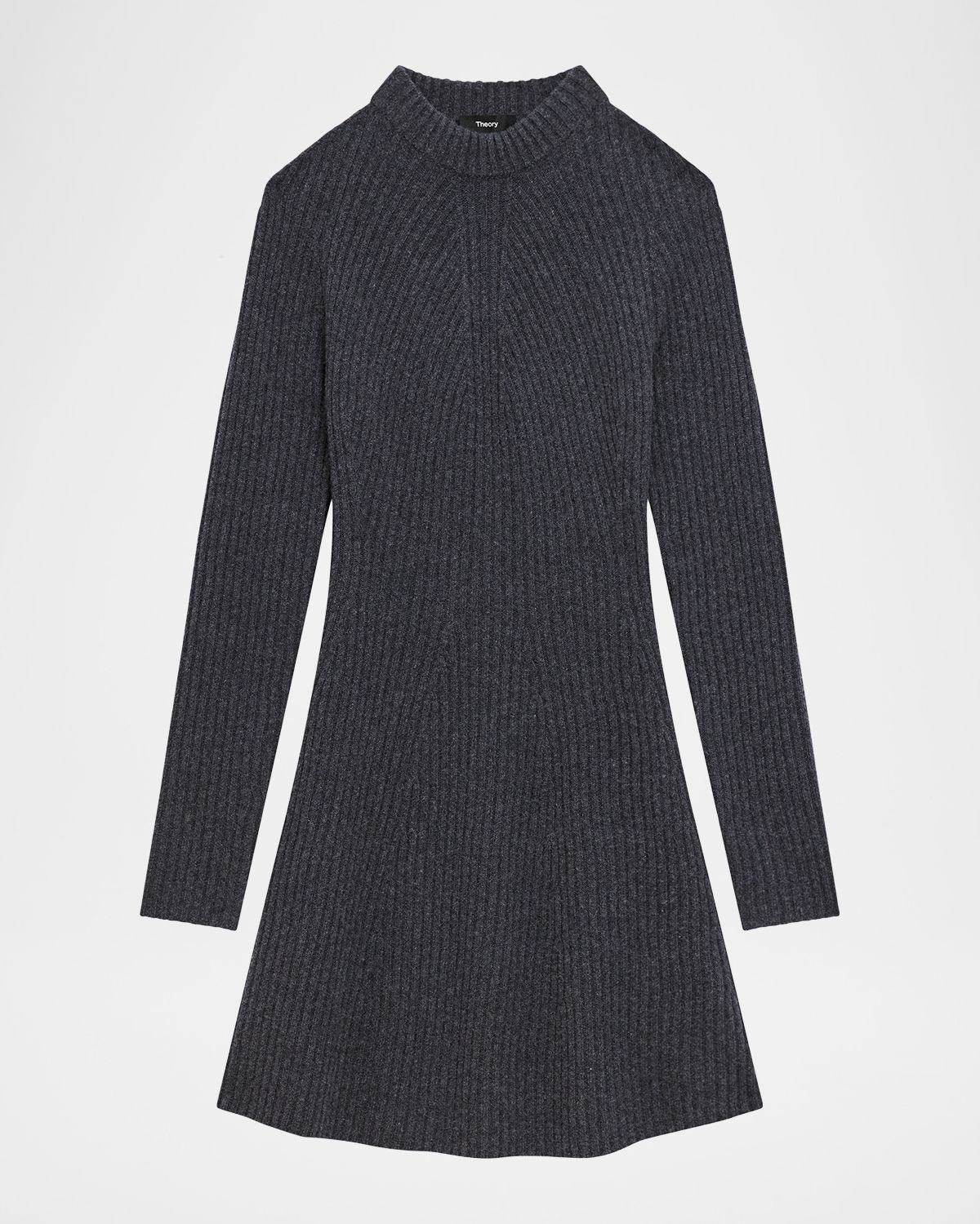 Theory Cashmere-Wool Ribbed Sweater Dress