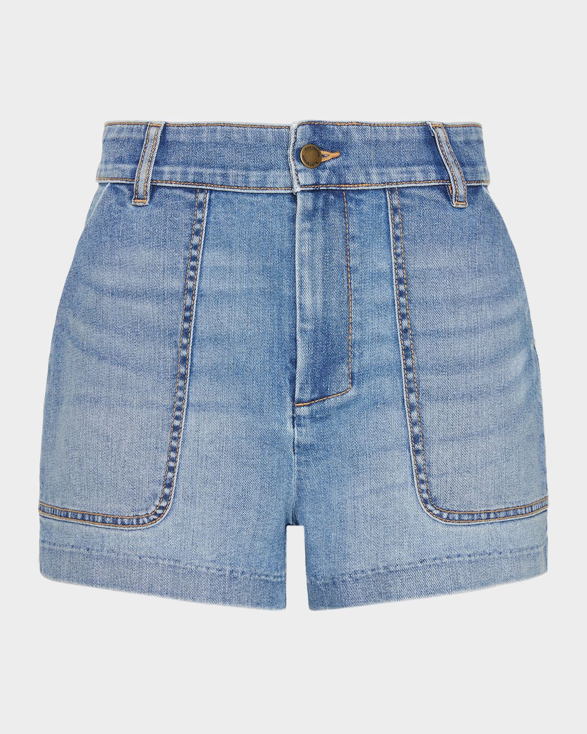 Ramy Brook Hilary High-Rise Denim Shorts
