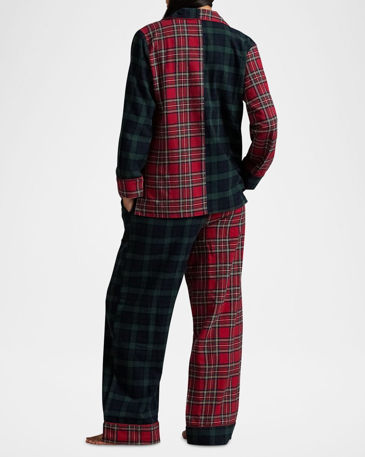 Polo Ralph Lauren Madison Patchwork Cotton Plaid Pajama Set | Thumbnail 3 Polo Ralph Lauren Madison Patchwork Cotton Plaid Pajama Set | Thumbnail 3