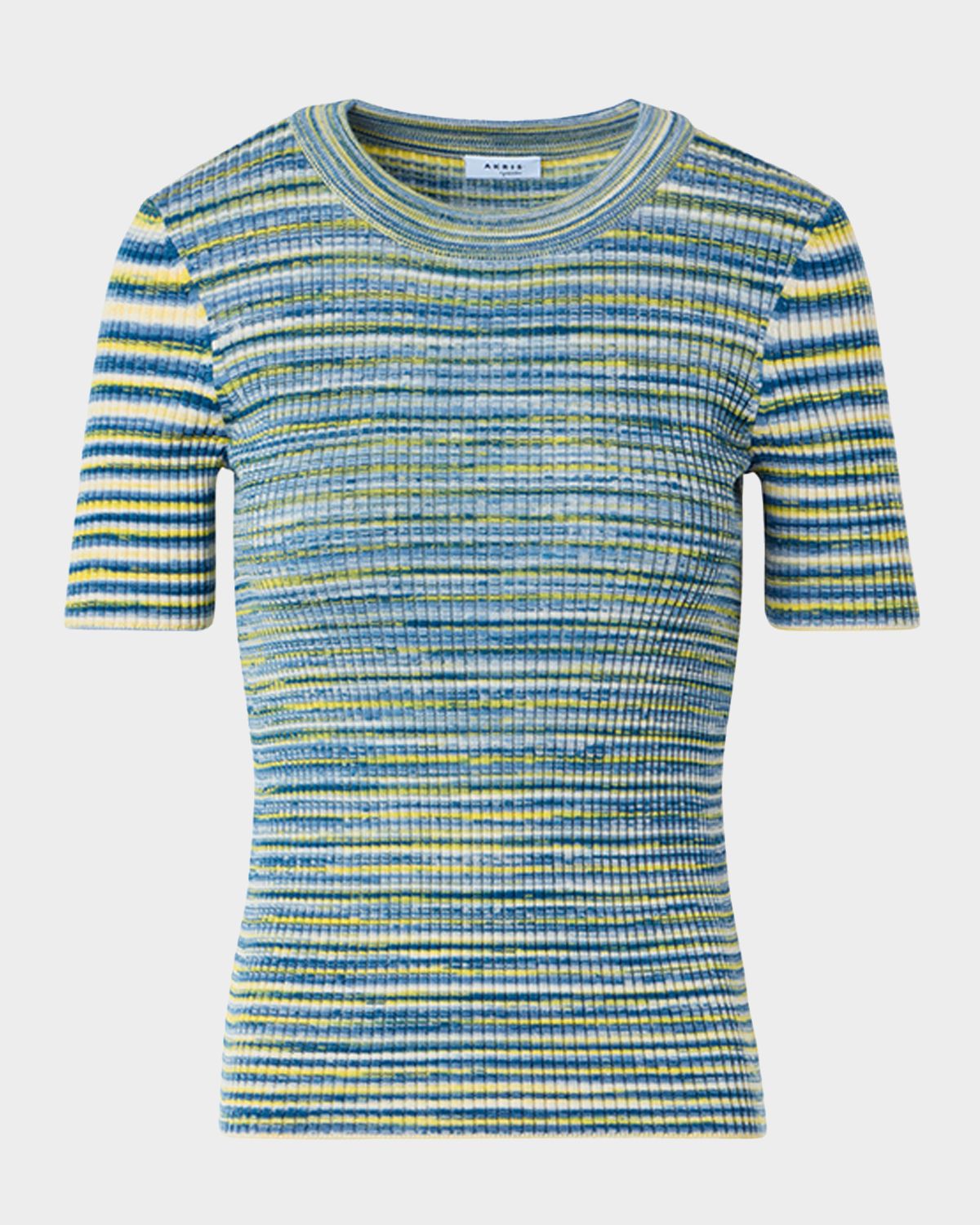 Akris punto Merino Rib Short-Sleeve Sweater