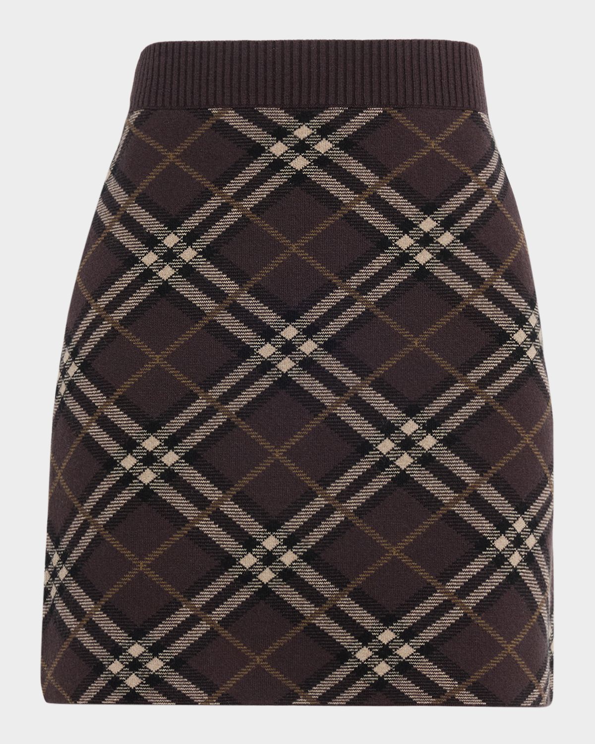 Burberry Ginny Check Knit Mini Skirt