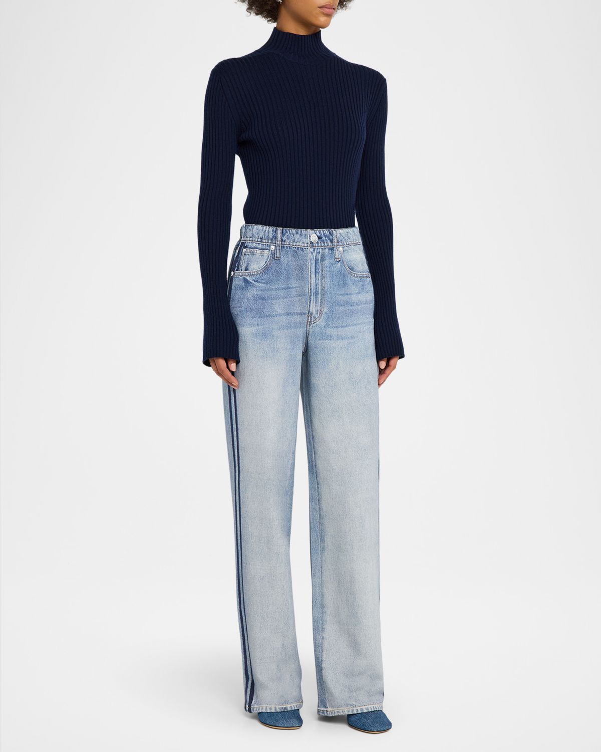 Rag & Bone rb Miramar Terry Wide-Leg Track Jeans