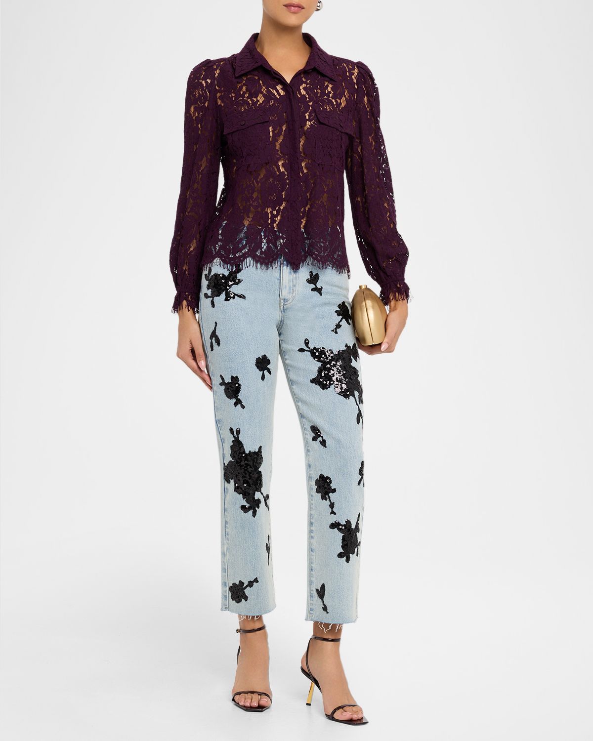 Generation Love Lina Long-Sleeve Lace Shirt