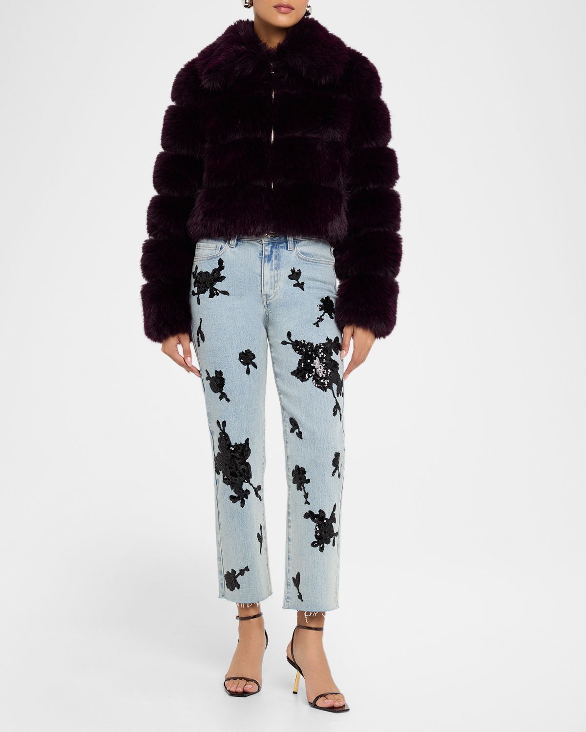Generation Love Bella Sequined Straight-Leg Jeans