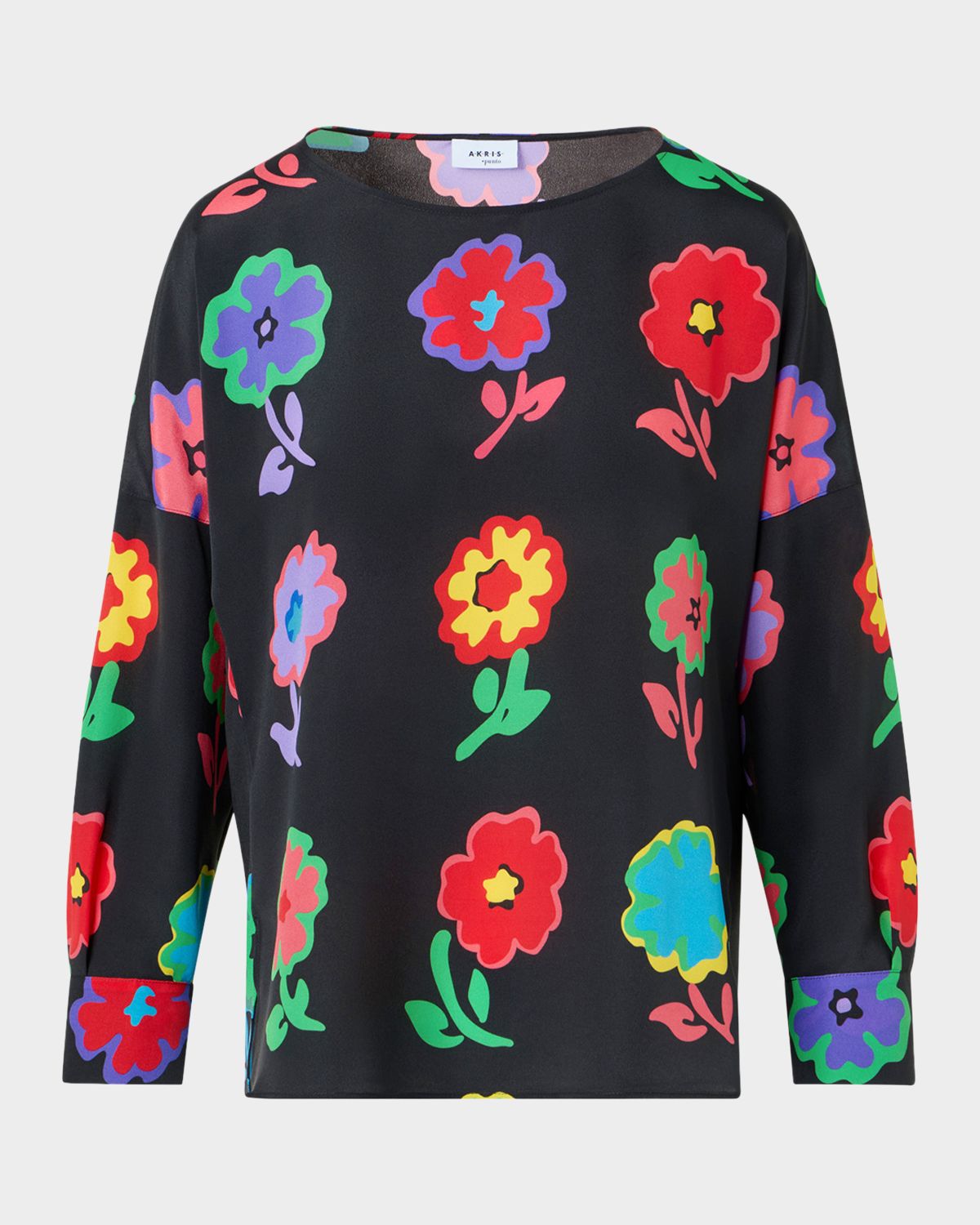 Akris punto Floral Silk Blouse