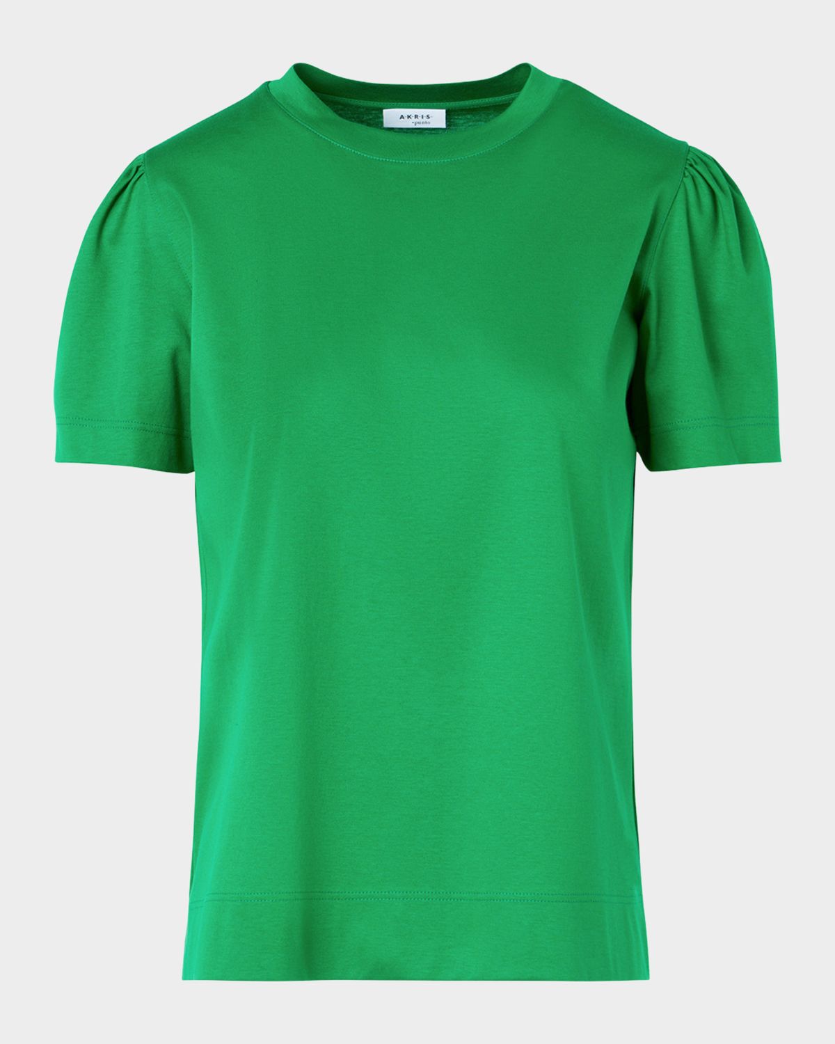 Akris punto Puff-Sleeve Cotton T-Shirt