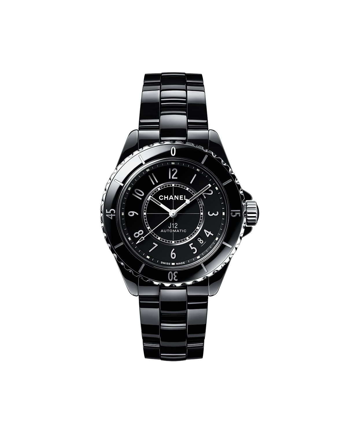 CHANEL NEW J12 BLACK FIRST EDITION WATCH, 38MM