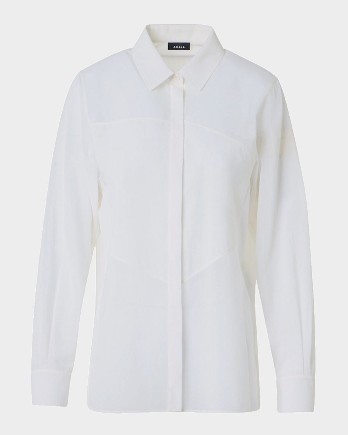 Akris Geometric Paneled Cotton Button-Down Shirt | Thumbnail 8 Akris Geometric Paneled Cotton Button-Down Shirt | Thumbnail 8
