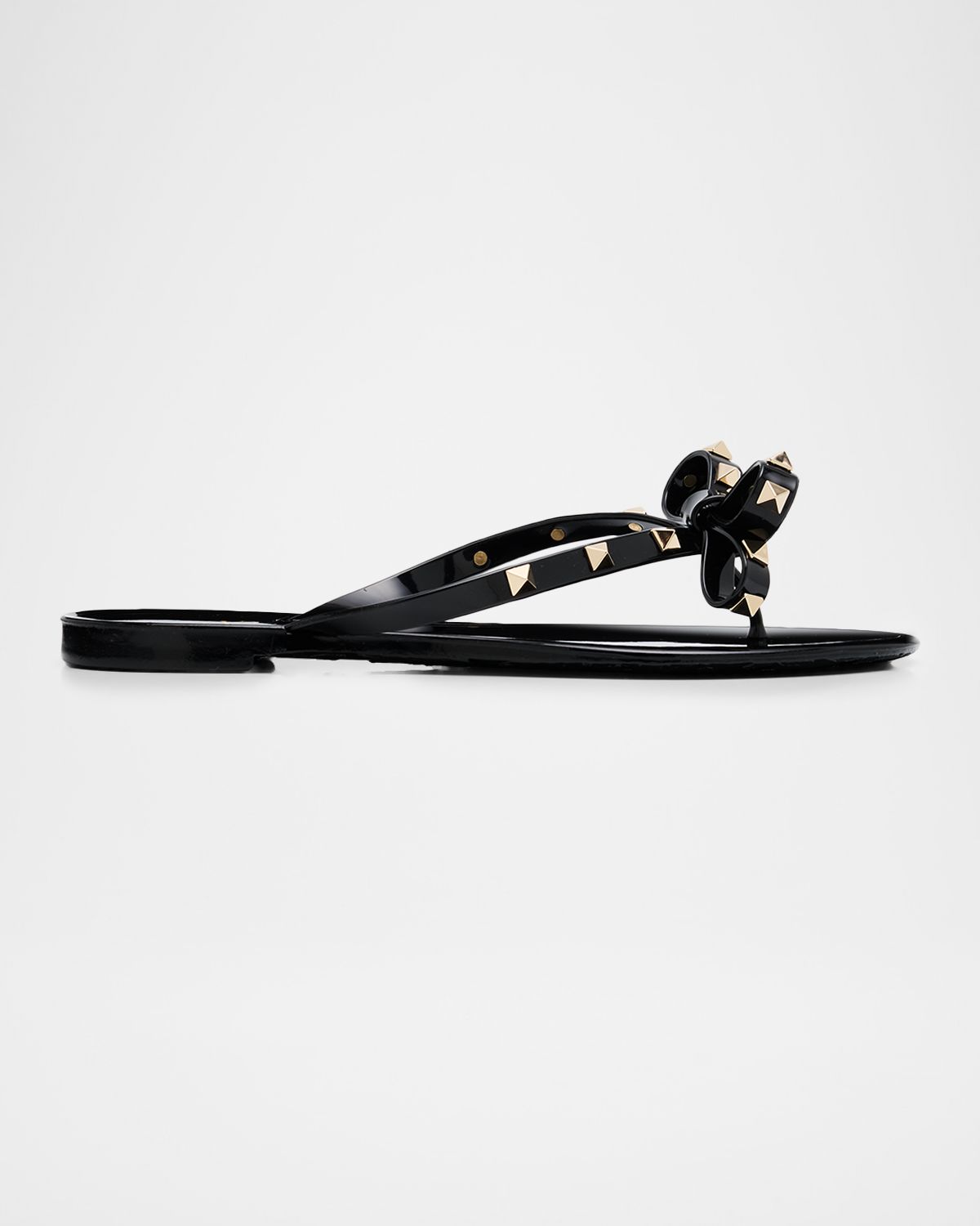 Valentino Garavani Rockstud PVC Flat Thong Sandals