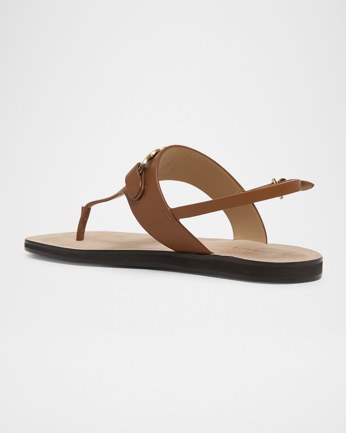 Ferragamo Siriana Gancio Leather Thong Sandals