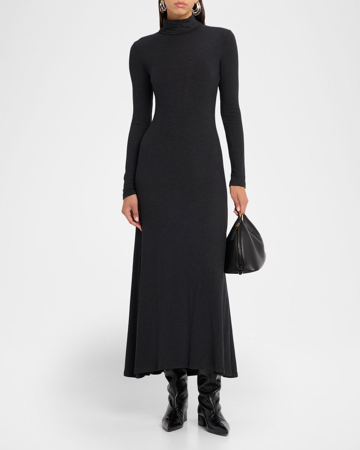 STAUD Vanya Knit Turtleneck Maxi Dress