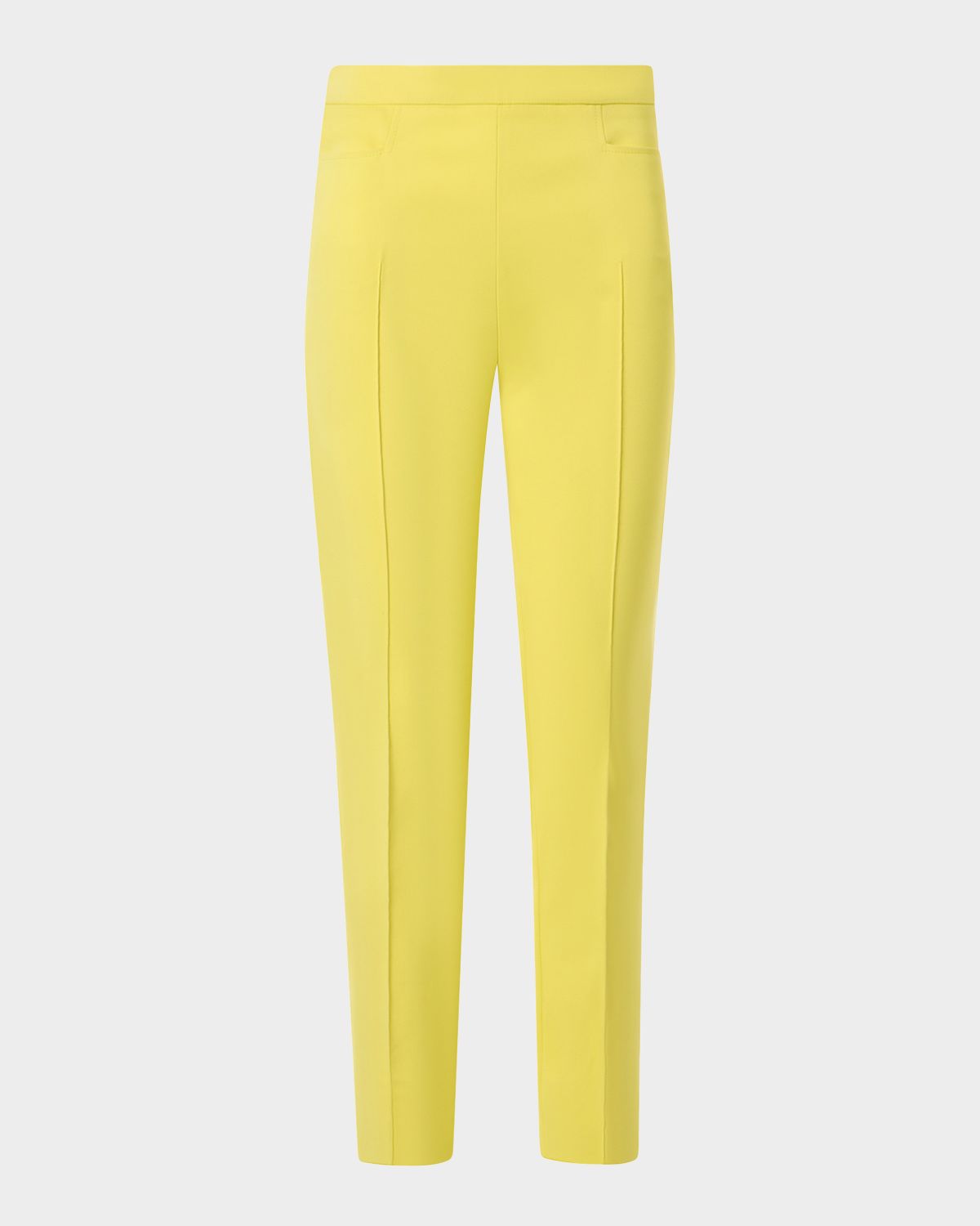 Akris punto Franca Pintuck Cotton Slim-Leg Ankle Pants