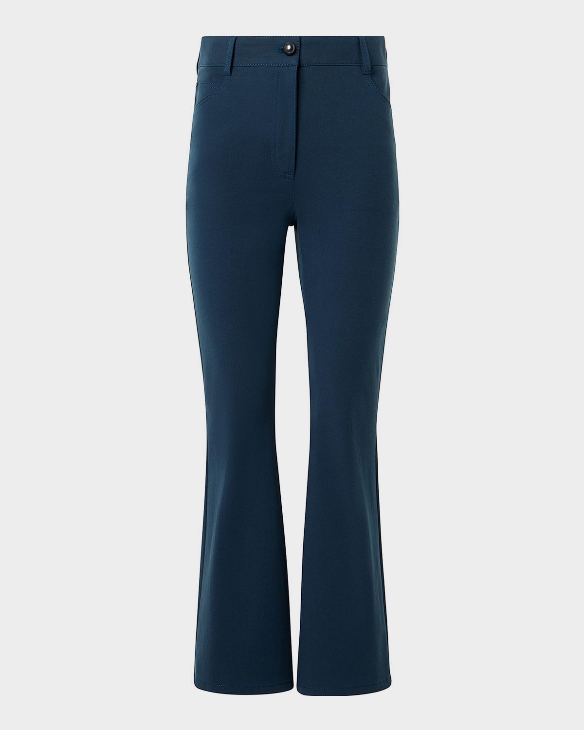 Akris punto Cali Stretch Cotton Kick Flare Pants