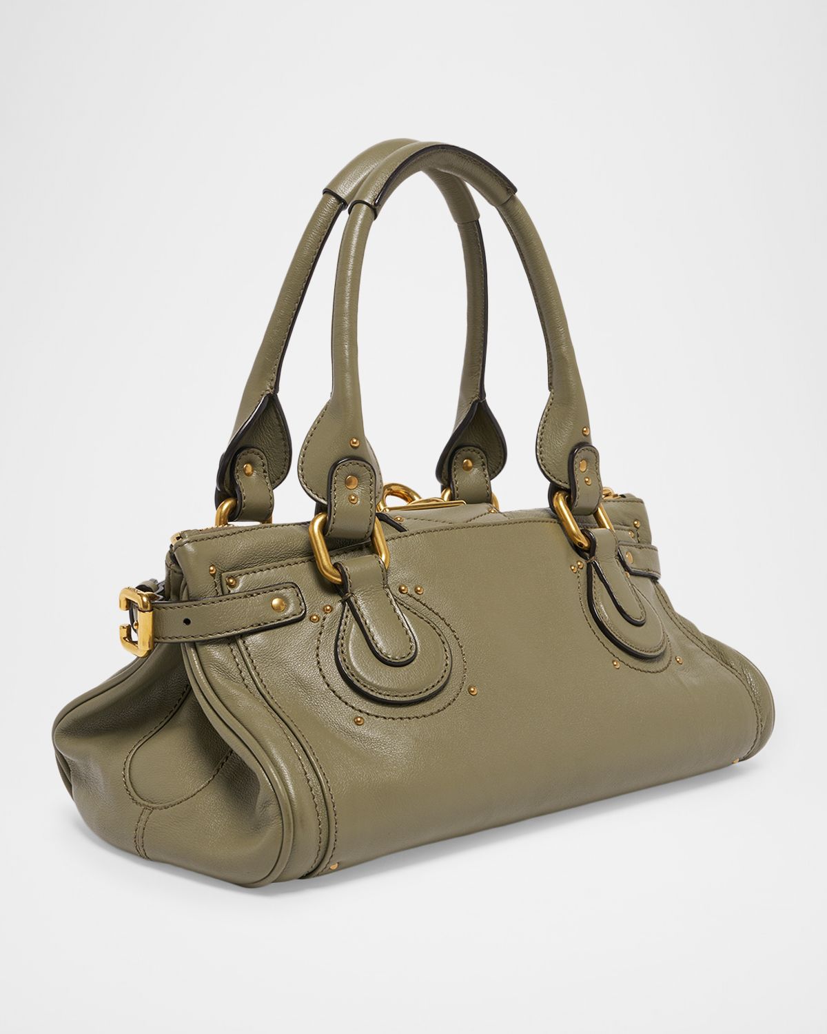 Chloe Paddington Padlock Shoulder Bag in Leather