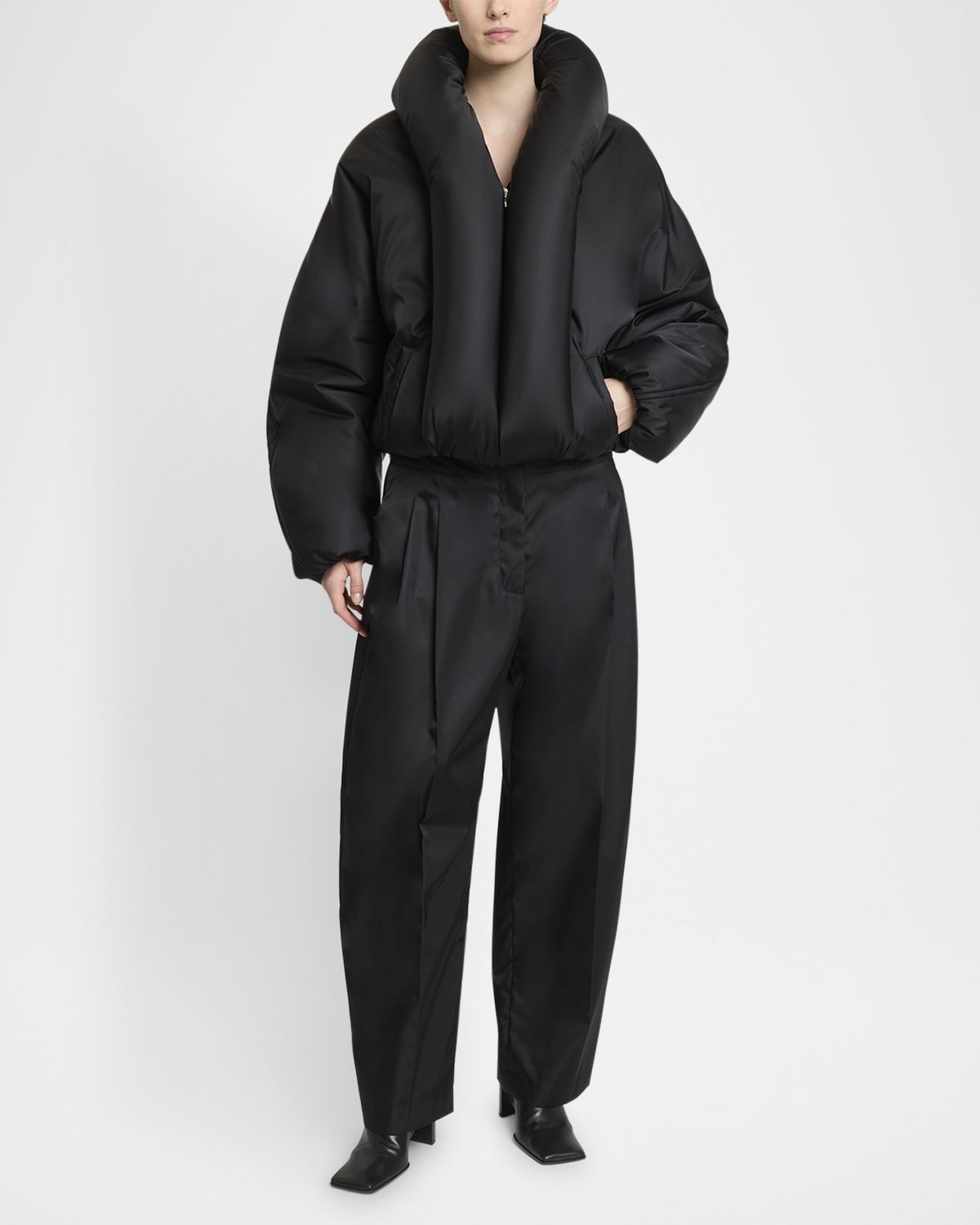ALAIA Taffeta Padded Bomber Jacket | Thumbnail 5 ALAIA Taffeta Padded Bomber Jacket | Thumbnail 5
