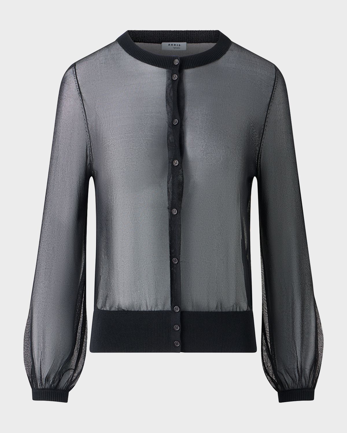 Akris punto Sheer Knit Crewneck Cardigan | Thumbnail 6