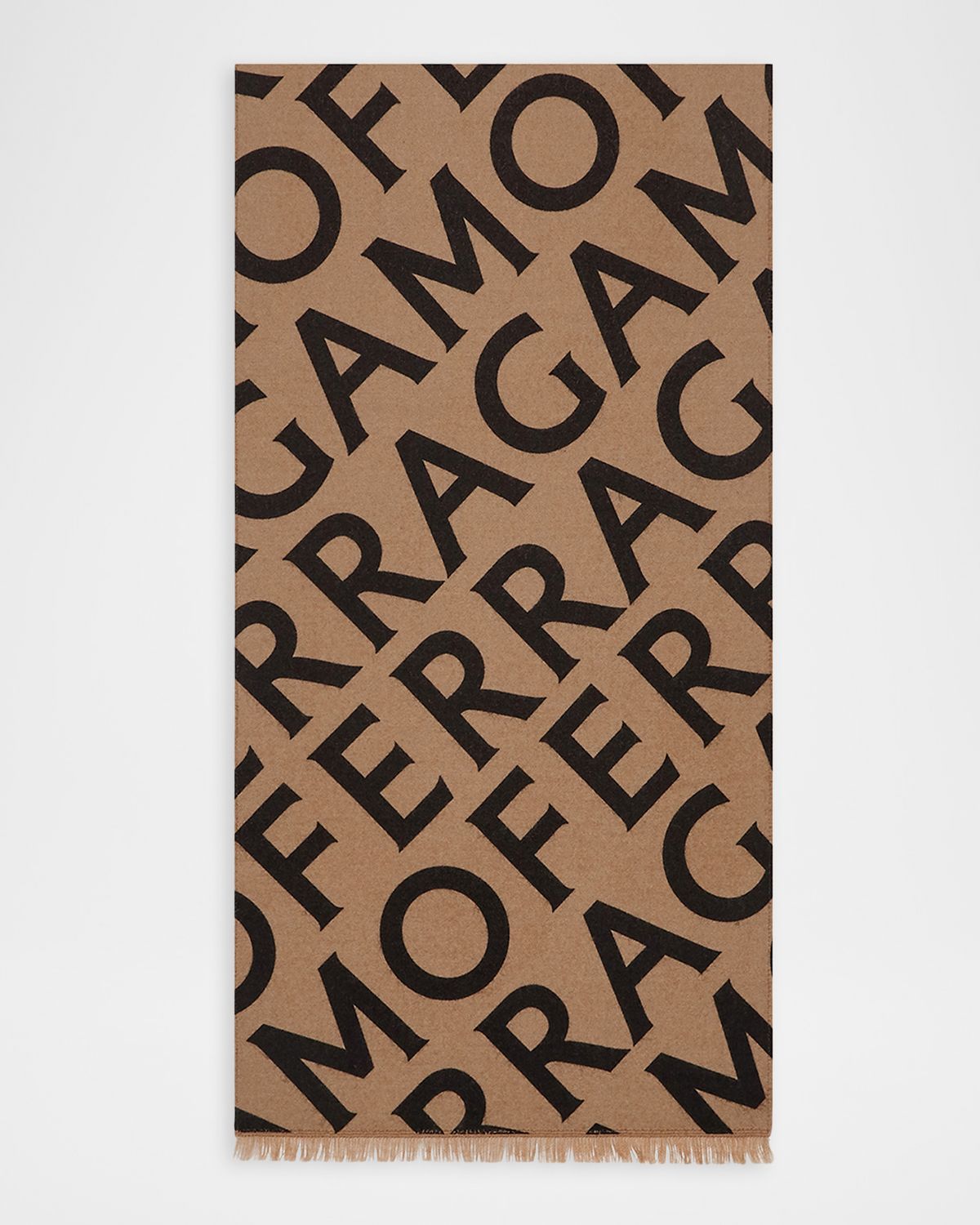 Ferragamo Logo Cashmere-Blend Scarf