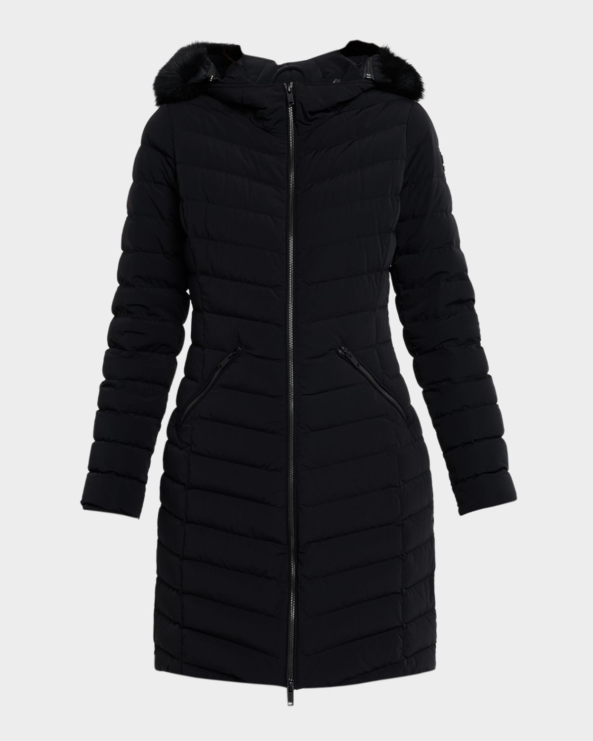 Moose Knuckles Andesite Down Parka with Removable Hood & Shearling Trim