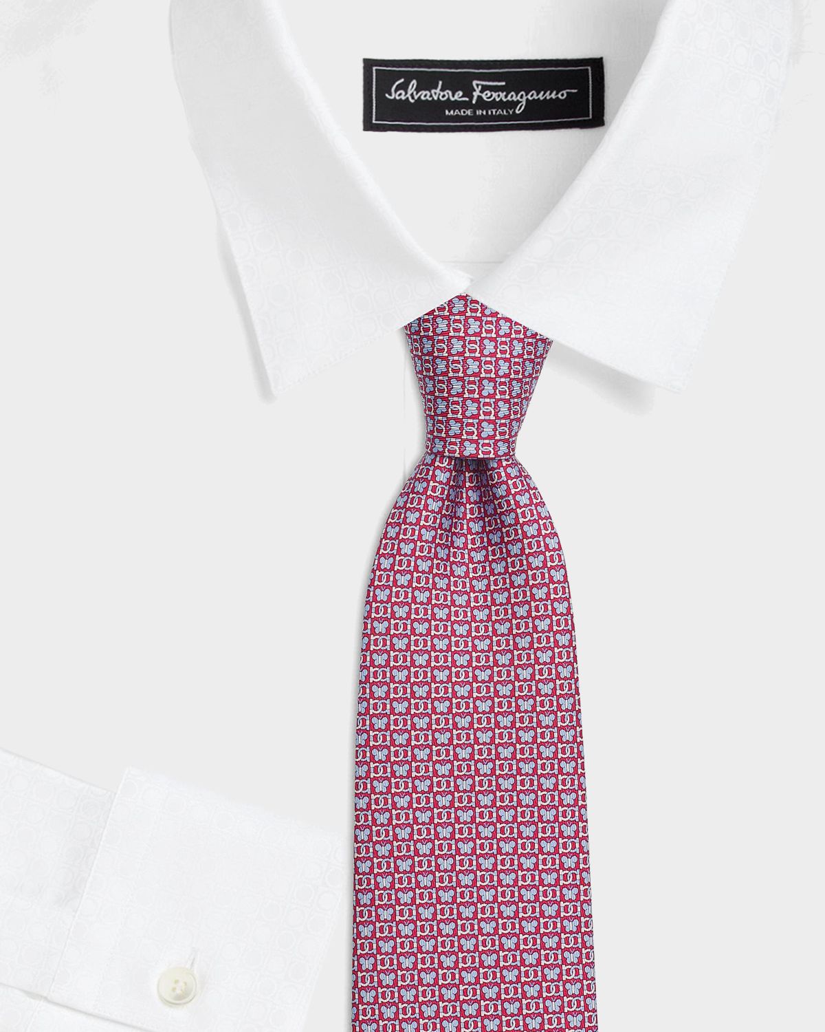 Ferragamo Men 's Brigitte Gancini Butterfly Silk Tie | Thumbnail 2