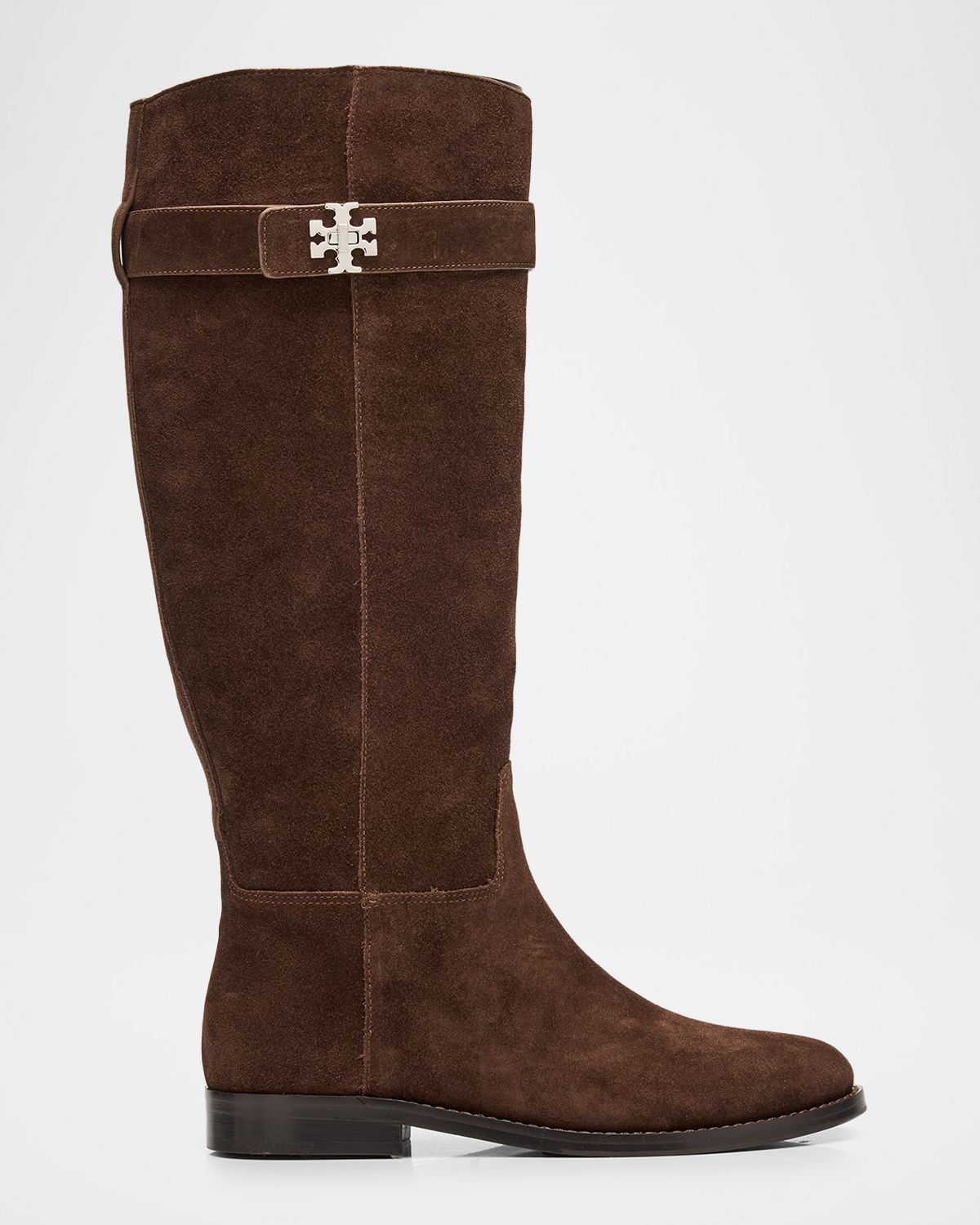 Tory Burch Turnlock Suede Knee-High Riding Boots | Thumbnail 6