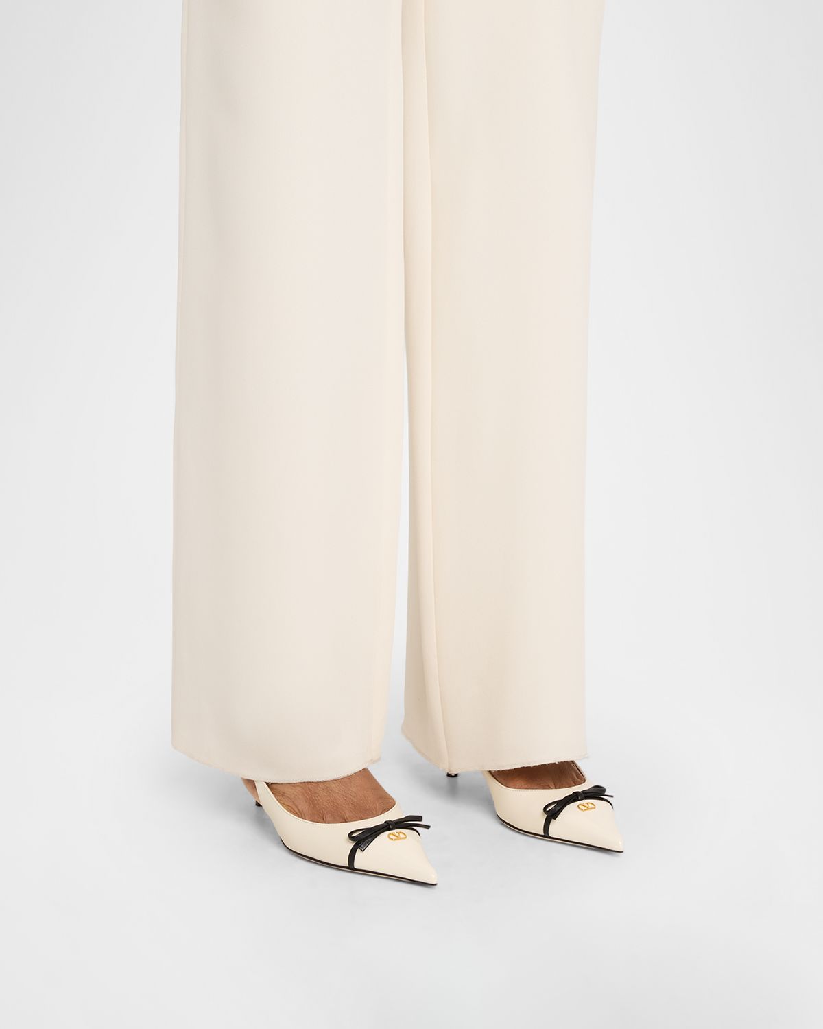 Valentino Garavani 45mm Bepointy Leather Slingback Pumps