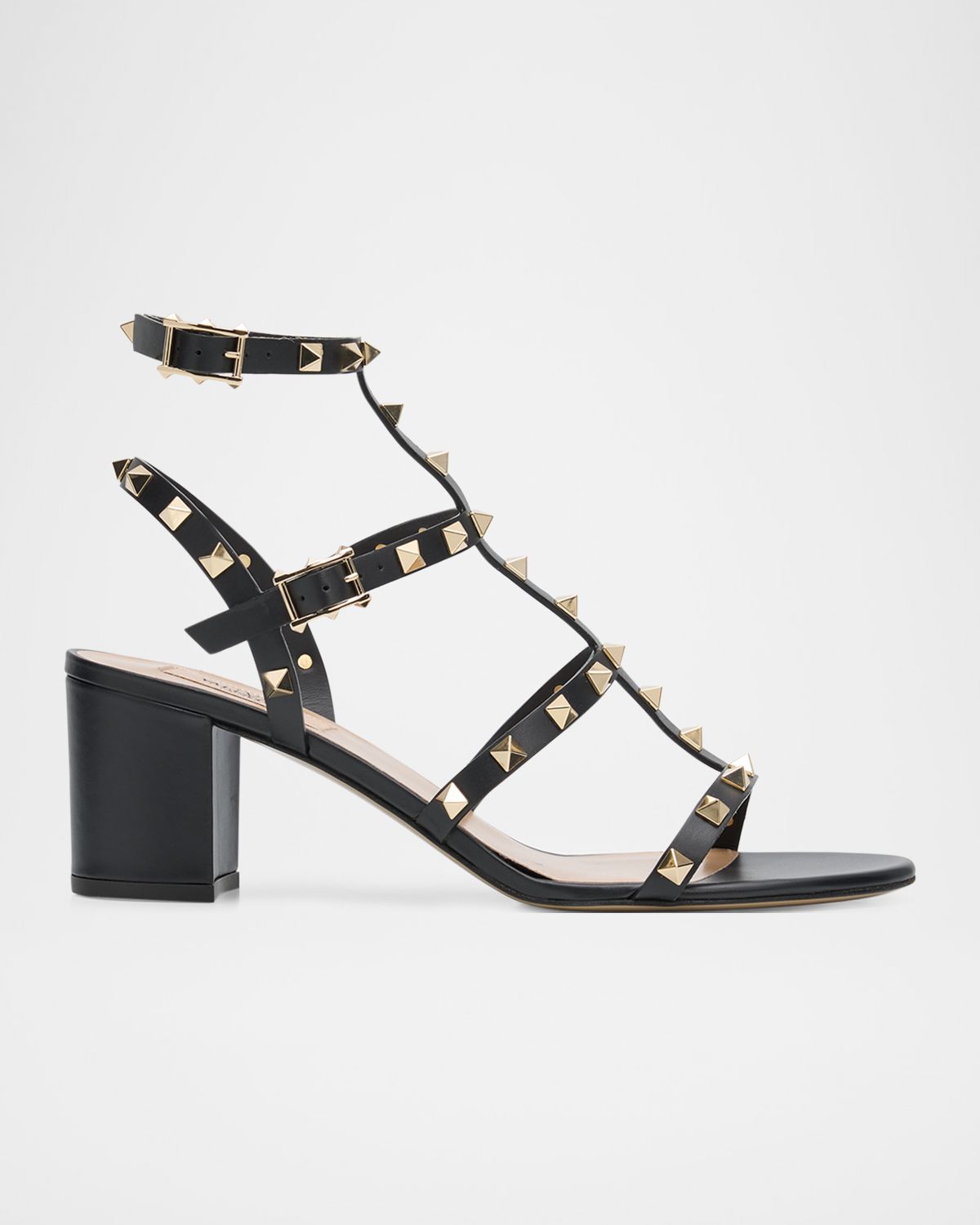 Valentino Garavani 60mm Rockstud Leather City Sandals