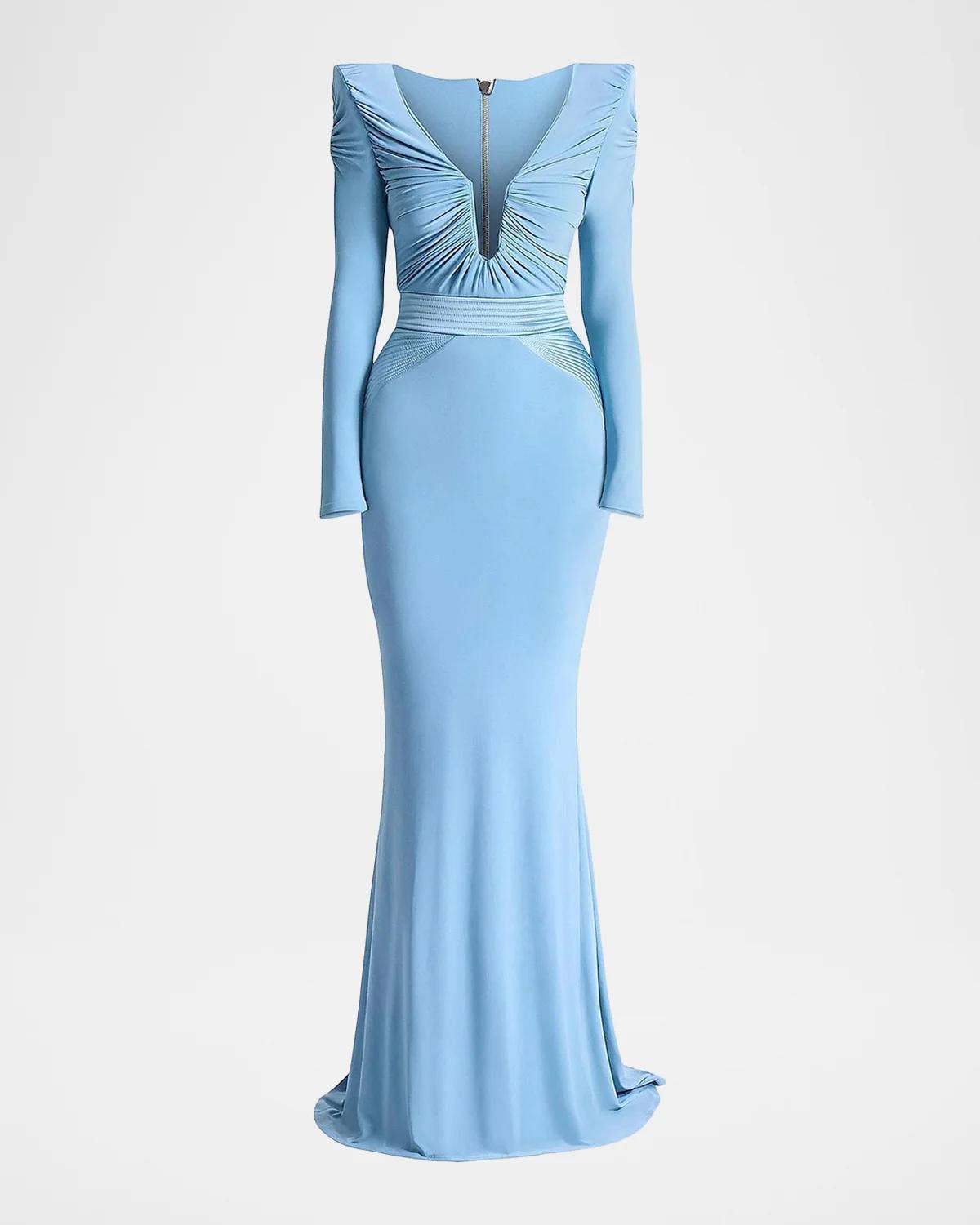 The Bloom Gathered Jersey Gown