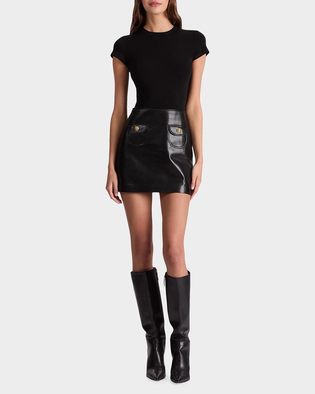 ALICE + OLIVIA Sydney Mix Media Minidress