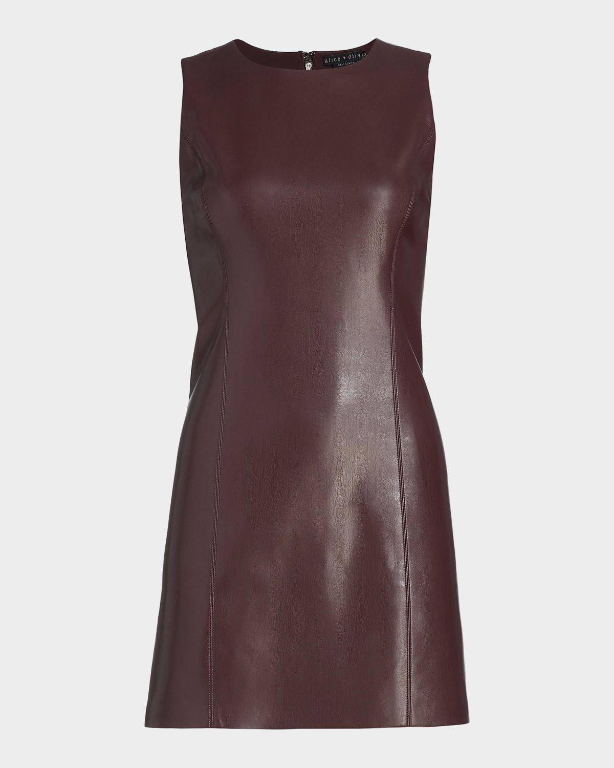 ALICE + OLIVIA Lena Vegan Leather Minidress
