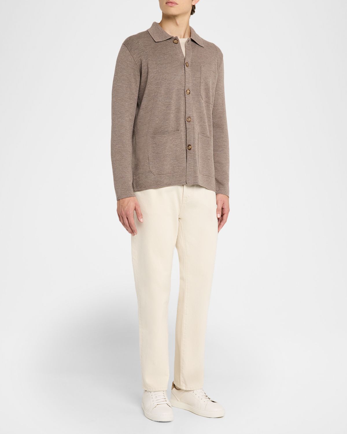 Eton en 's erino Wool ilano Knit Overshirt | Thumbnail 5 Eton en 's erino Wool ilano Knit Overshirt | Thumbnail 5