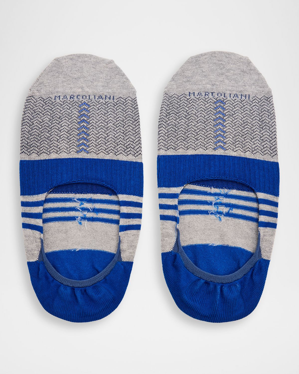 Marcoliani Men 's Invisible Touch Cotton No-Show Socks
