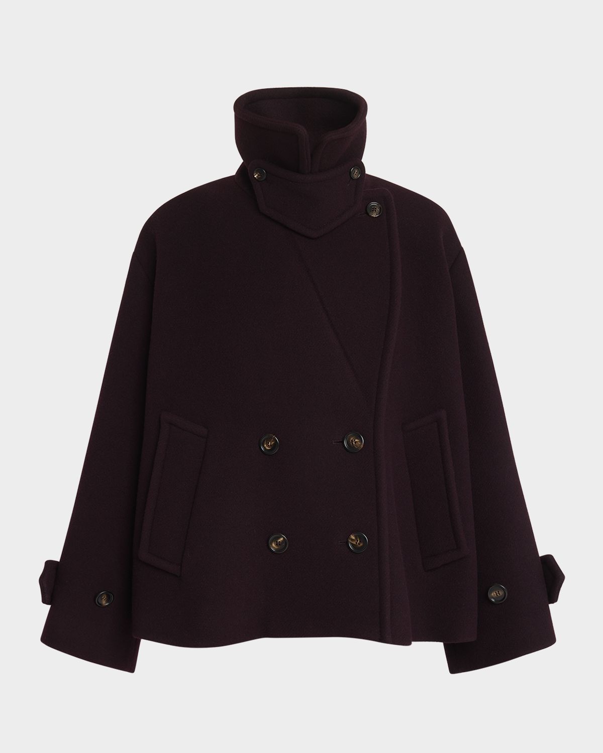Chloe Wool Double-Breasted Oversized Pea Coat | Thumbnail 6 Chloe Wool Double-Breasted Oversized Pea Coat | Thumbnail 6