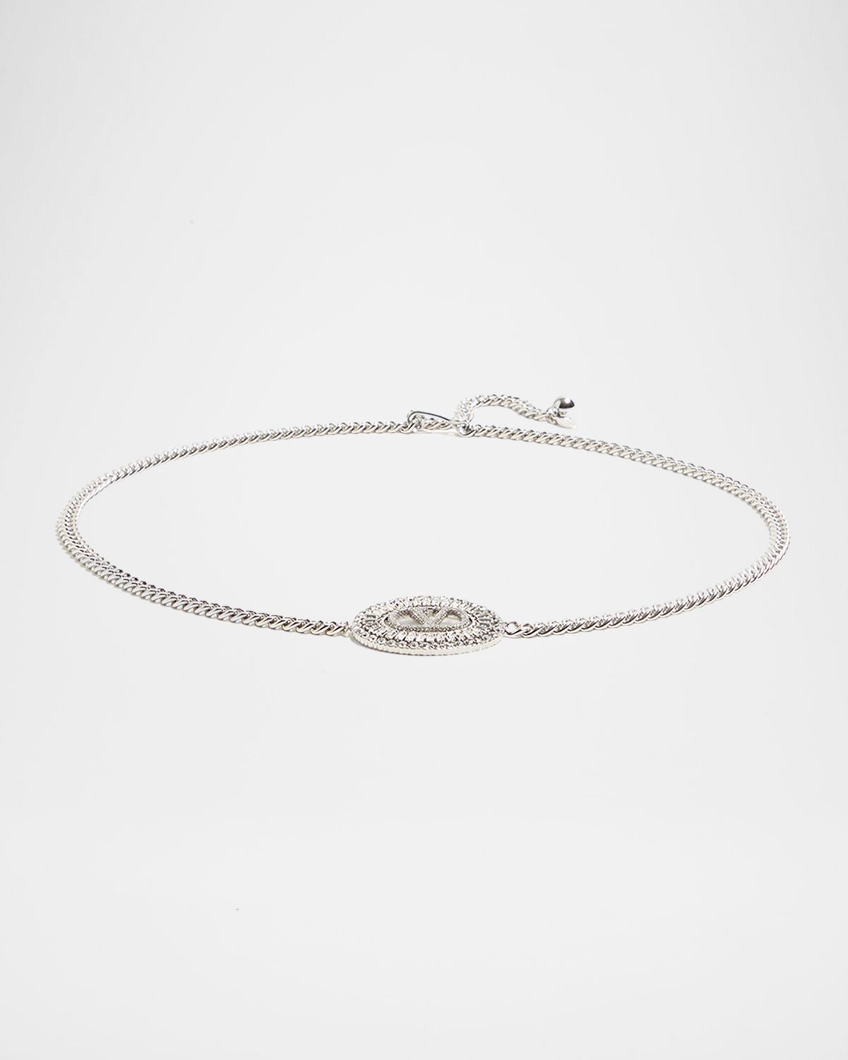 Valentino Garavani VLogo Signature Crystal-Embellished Chain Belt