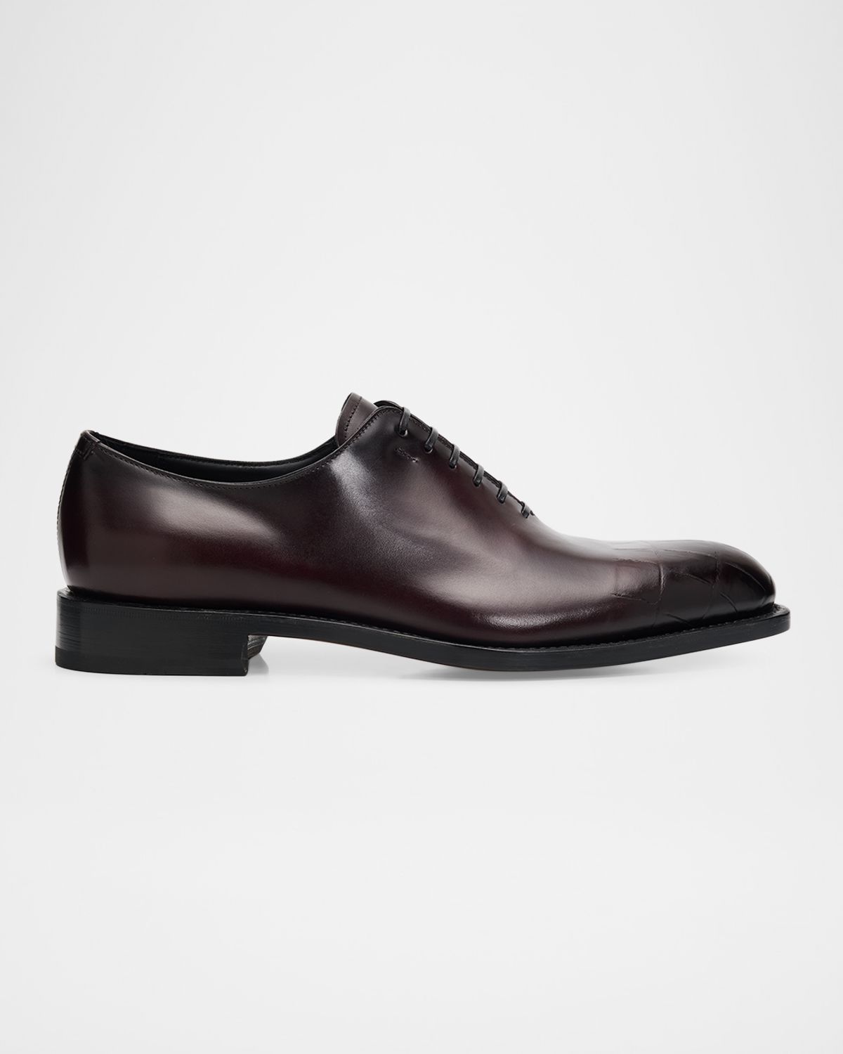Ferragamo Men 's Angiolo Croc-Embossed Leather Oxfords
