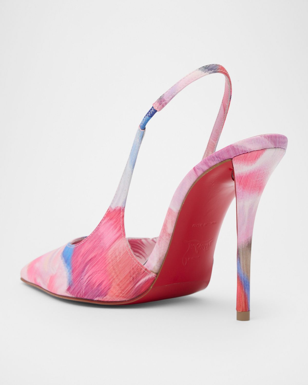 Christian Louboutin 100mm Miss Z Floral Slingback Pumps