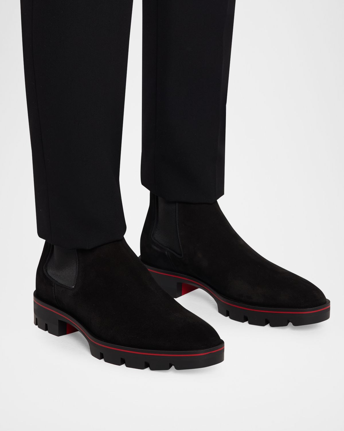 Christian Louboutin Men 's Alpinosol Soft Leather Chelsea Boots