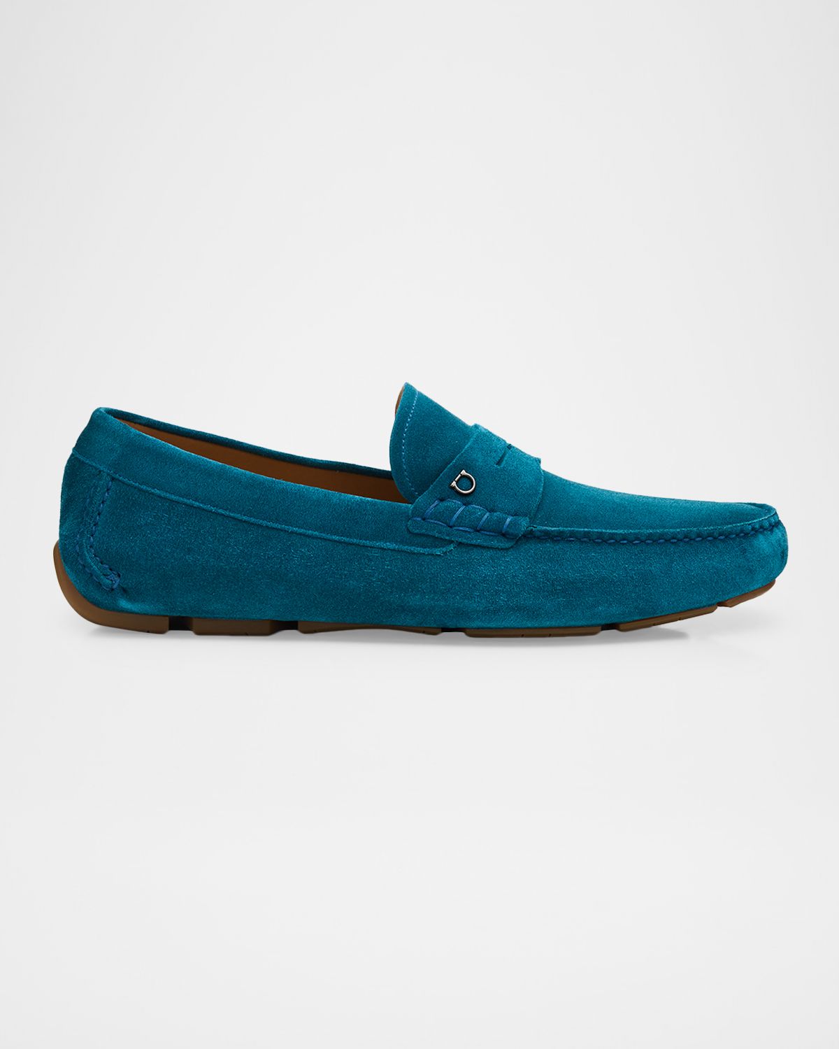 Ferragamo Men 's Petite-Gancini Suede Driving Loafers | Thumbnail 7 Ferragamo Men 's Petite-Gancini Suede Driving Loafers | Thumbnail 7