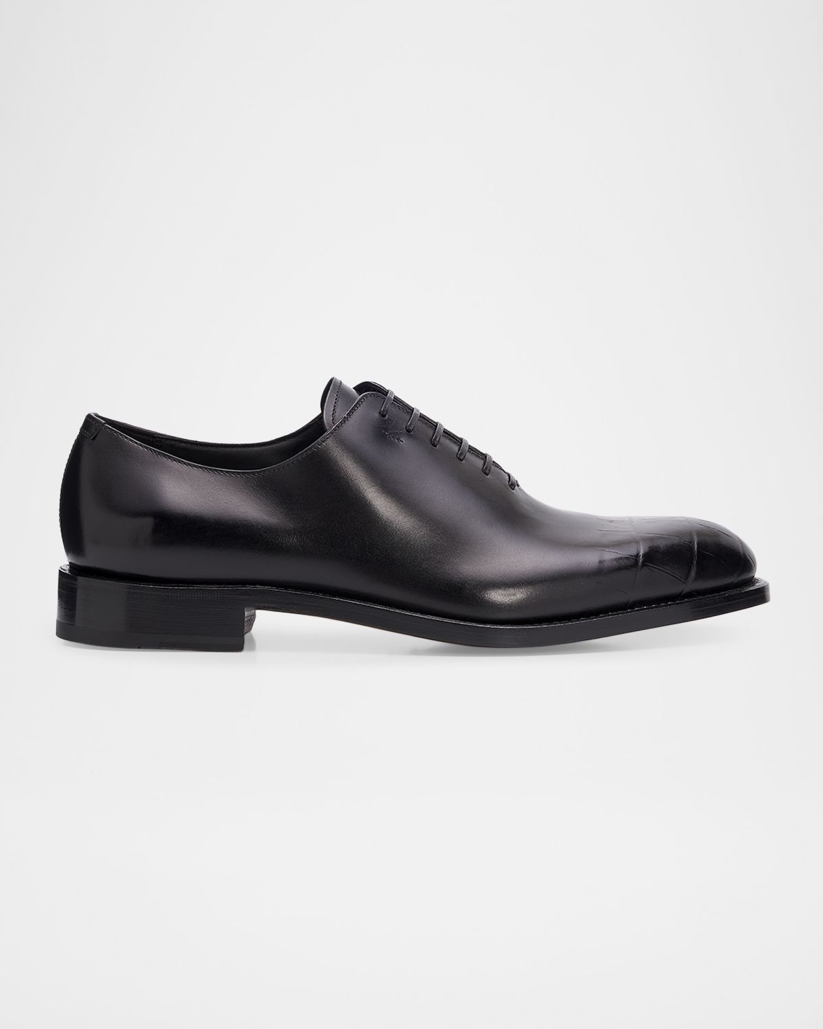Ferragamo Men 's Angiolo Croc-Embossed Leather Oxfords
