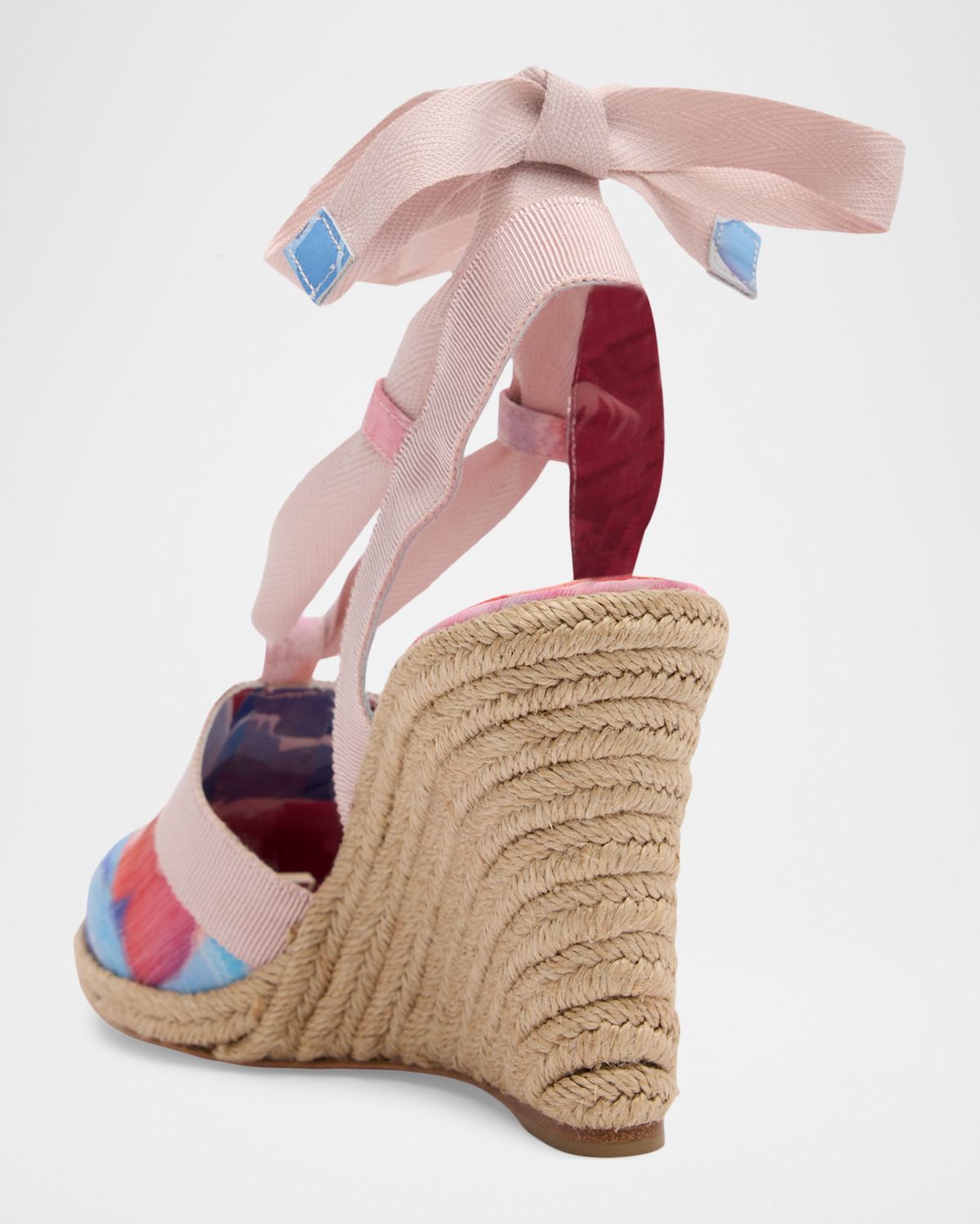 Christian Louboutin 85mm Toleda Floral Espadrille Wedge Sandals